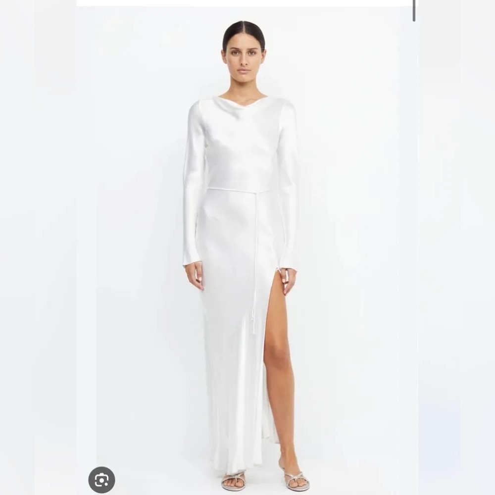 Bec&bridge MOON DANCE LONG SLEEVE MAXI DRESS - IVORY